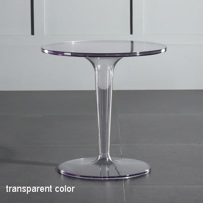 Round transparent modern table